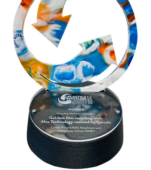 Caroda Polymer Recovery Plastics Recycling Awards Europe 2020 Winnaar